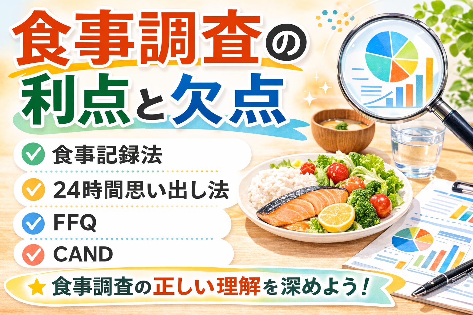 第2回テーマ: 食事調査法の利点と欠点